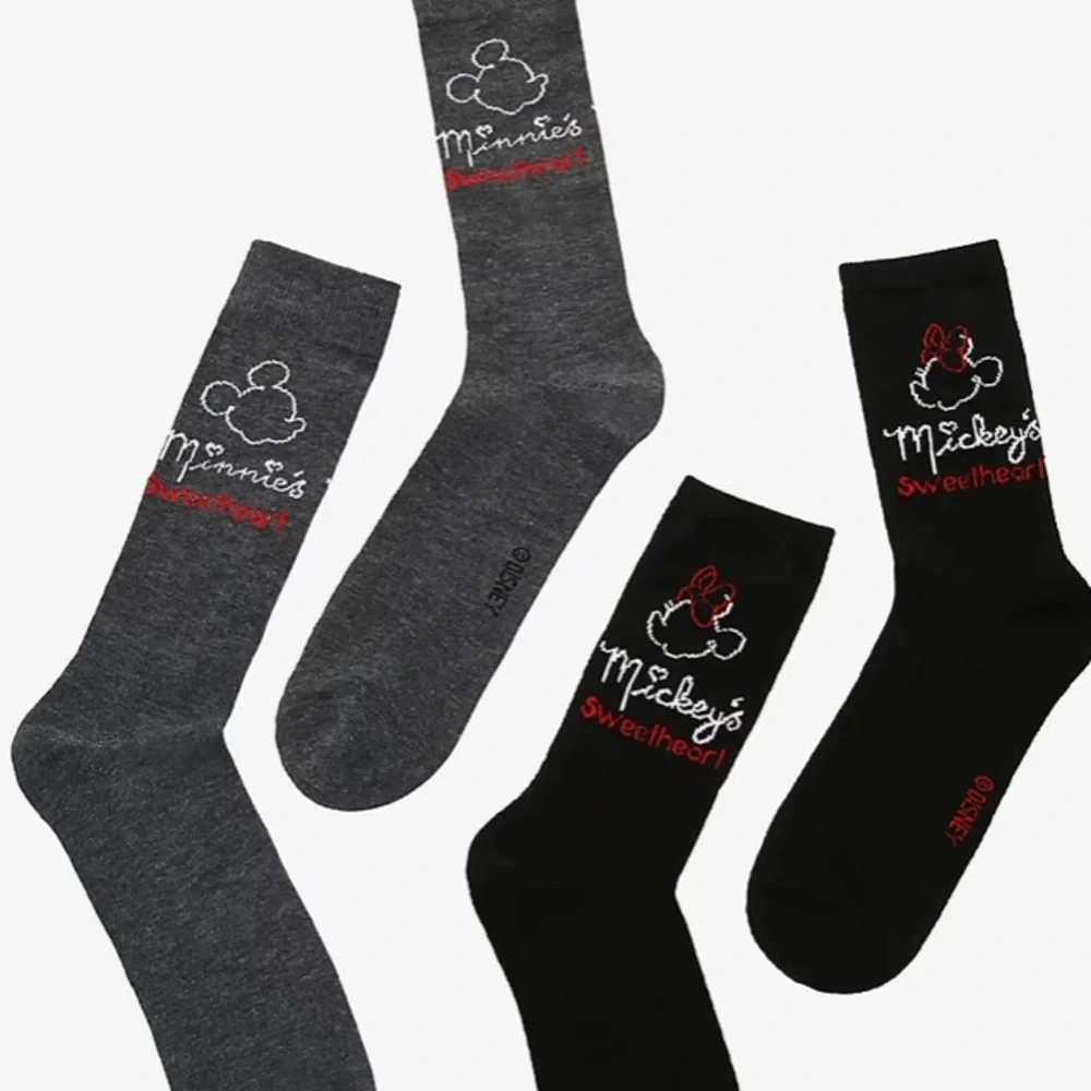 Disney Mickey Minnie Mouse Couple‎ Crew Socks Hot Topic
